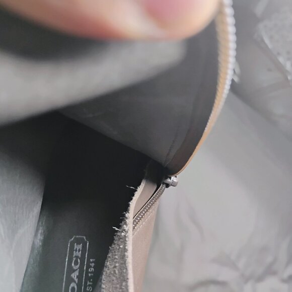 Genuine Taupe Coach Boots Size 9, M Width, Heels 3/4 Inches High, Gently Worn - Picture 6 of 8